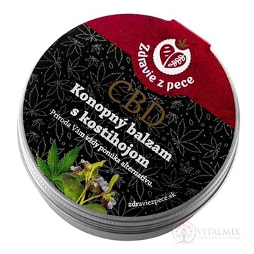 Zdravie z pece CBD Konopný balzam s kostihojom ručne vyrábaný 1x80 ml obrázok