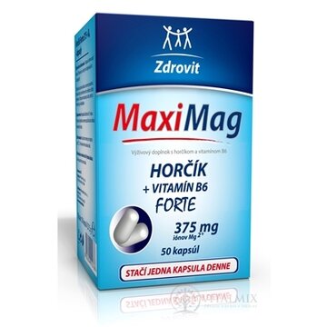 Zdrovit MaxiMag HORČÍK FORTE (375 mg) + VITAMÍN B6 cps 1x50 ks obrázok