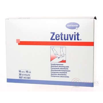 ZETUVIT kompres nasiakavý nesterilný (10x10 cm) 1x30 ks obrázok
