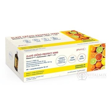 ZLATÉ CÉČKO PROTECT 2000 ampulky (vitamín C + bioflavonoidy + PEA + zinok) s príchuťou 20x25 ml (500 ml) obrázok