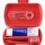 CURAPROX Kids travel set červený (1x zubná kefka, 2x medzizubná kefka CPS, 1x zubná pasta melón 6+ 10 ml, 1x nálepka) 1x1 set obrázok