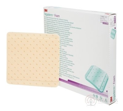 3M TEGADERM Foam (90603) penové krytie na rany, neadhezívne, 20x20 cm, 1x5 ks