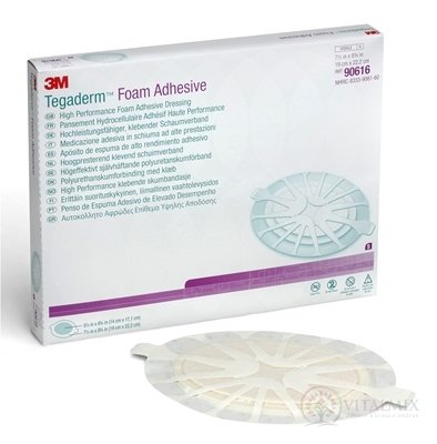 3M TEGADERM Foam Adhesive (90616) penové krytie na rany, adhezívne, ovál 19 cm x 22,2 cm, 1x5 ks