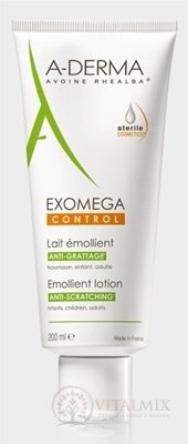A-DERMA EXOMEGA CONTROL LAIT ÉMOLLIENT D.E.F.I. emolienčné mlieko "proti škrabaniu" 1x200 ml