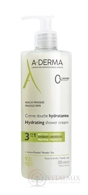 A-DERMA Hydratačný sprchový krém 3v1 pre krehkú pokožku, s ovsom 1x500 ml