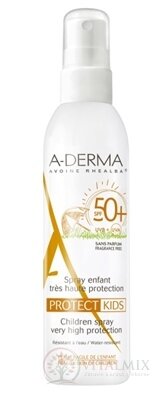 A-DERMA PROTECT KIDS SPRAY SPF50+ sprej pre deti (krehká fragilná koža) 1x200 ml