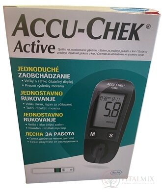 ACCU-CHEK Active Kit glukomer + príslušenstvo na monitorovanie glykémie 1x1 set