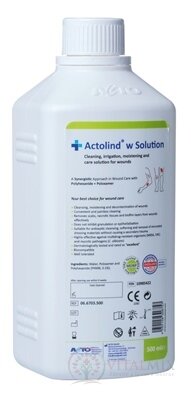 Actolind w Solution roztok na čistenie a starostlivosť o rany, 1x500 ml