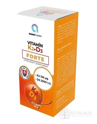 ADAMPharm Vitamín K2+D3 FORTE cps 1x60 ks