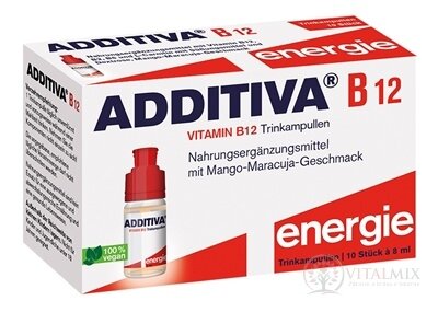 ADDITIVA B12 shots Energia ampulky na pitie 10x8 ml (80 ml)
