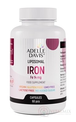 Adelle Davis Liposomal IRON cps (železo 14 mg) 1x60 ks