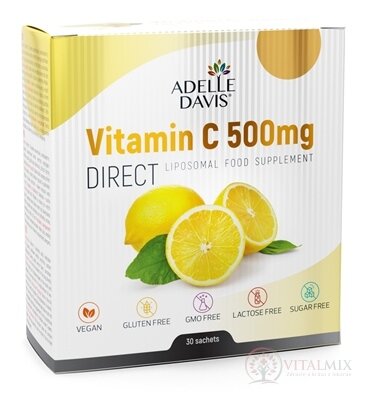 Adelle Davis Vitamin C 500 mg DIRECT prášok vo vrecúškach, lipozomálny 1x30 ks