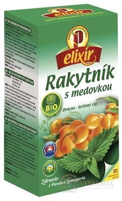 AGROKARPATY BIO Rakytník s medovkou ovocno - bylinný čaj, balené vrecúška, 20x1,5 g (30 g)