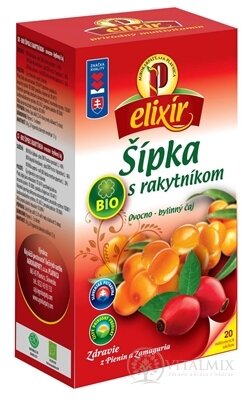 AGROKARPATY BIO Šípka s Rakytníkom ovocno - bylinný čaj, balené vrecúška, 20x1,5 g (30 g)