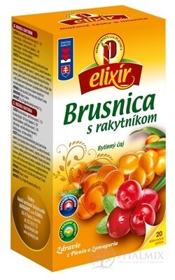 AGROKARPATY BRUSNICA s rakytníkom ovocno - bylinný čaj, balené vrecúška, 20x1,5 g (30 g)