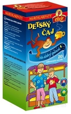 AGROKARPATY DETSKÝ ČAJ Na dobrý spánok bylinný čaj, čistý prírodný produkt, 20x2 g (40 g)