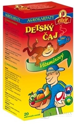 AGROKARPATY DETSKÝ ČAJ Vitamínový bylinný čaj, čistý prírodný produkt, 20x2 g (40 g)