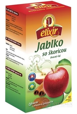 AGROKARPATY JABLKO so škoricou ovocno-bylinný čaj, balené vrecúška, 20x1,5g (30 g)