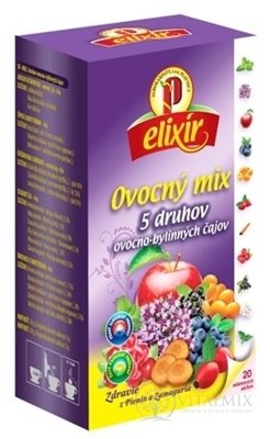 AGROKARPATY Ovocný MIX 5 druhov ovocno - bylinných čajov 20x1,5 g (30 g)