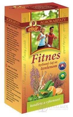 AGROKARPATY FITNES čaj so ženšenom bylinný čaj, čistý prírodný produkt, 20x2 g (40 g)