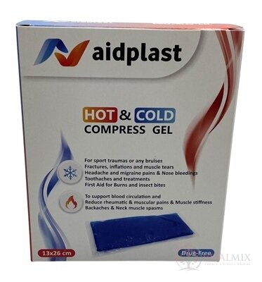Aidplast Kompresný gélový obklad - teplý, studený 13  x 26 cm, 1x1 ks