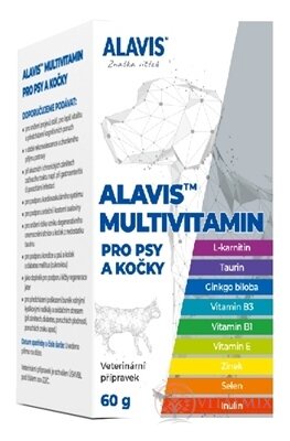 ALAVIS MULTIVITAMÍN pre psy a mačky prášok 1x60 g