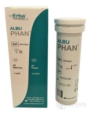 ALBUPHAN diagnostické prúžky na moč 1x50 ks