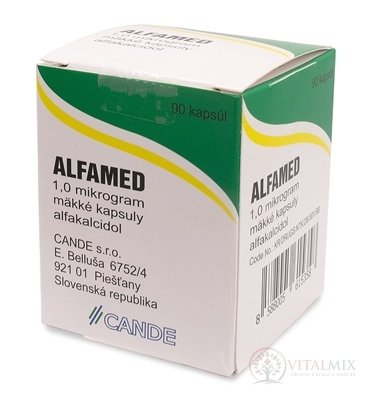 ALFAMED 1,0 mikrogram cps mol (fľ.HDPE s PP uzáver.) 1x90 ks