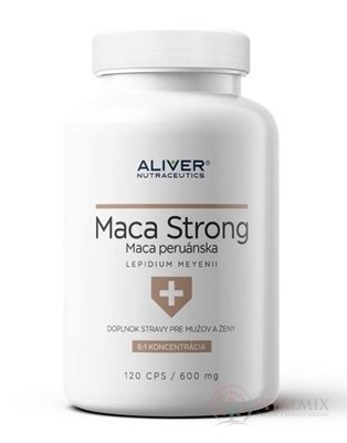 ALIVER Maca Peruánska STRONG cps (Lepidium meyenii koncentrát 6:1) 1x120 ks