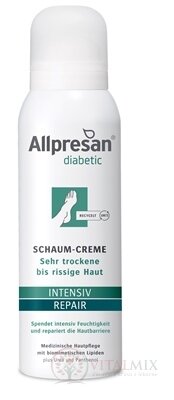 Allpresan diabetic Intensive Repair krémová pena, na veľmi suchú až popraskanú pokožku, 1x125 ml