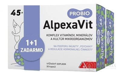 AlpexaVit PROBIO 45+ 1+1 cps 30 + 30 zadarmo (60 ks), 1x1 set
