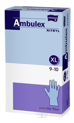 Ambulex rukavice NITRYL veľ. XL, modré, nesterilné, nepudrované, 1x100 ks