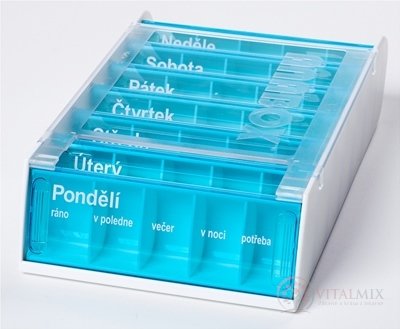ANABOX Dávkovač na lieky 7 dní azúrový (7x5 priečinkov) 1x1 ks