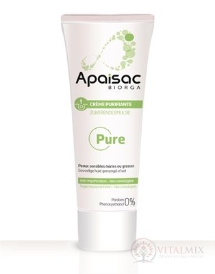 Apaisac BIORGA Čistiaci krém zelená rada (Purifying Cream) 1x40 ml