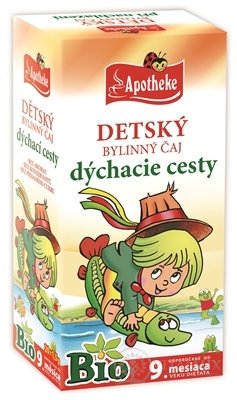 APOTHEKE BIO DETSKÝ BYLINNÝ ČAJ DÝCHACIE CESTY nálevové vrecká (od ukončeného 9. mesiaca) 20x1,5 g (30 g)