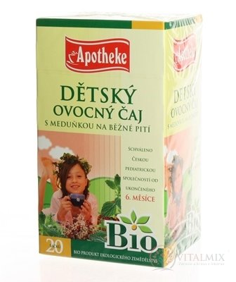 APOTHEKE BIO SELECTION DETSKÝ OVOC.ČAJ S MEDOVKOU (od ukončeného 6. mesiaca) 20x2 g (40 g)