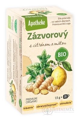 APOTHEKE BIO SELECTION ZÁZVOR. ČAJ S CITR. A MÄTOU 20x1,5 g (30 g)