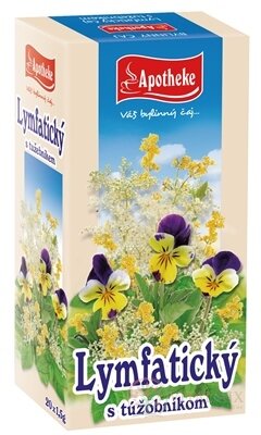 APOTHEKE ČAJ LYMFATICKÝ S TÚŽOBNÍKOM bylinný čaj v nálevových vreckách 20x1,5 g (30 g)