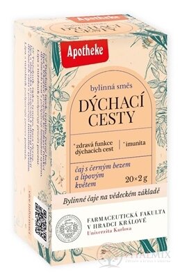 APOTHEKE FARMA DÝCHACIE CESTY bylinná zmes, čaj v nálevových vreckách 20x2 g (40 g)