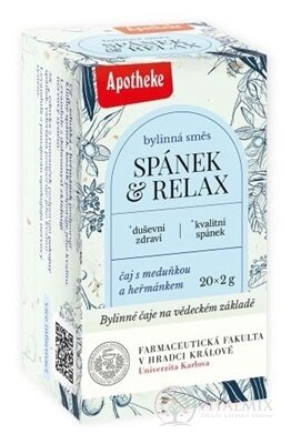 APOTHEKE FARMA SPÁNOK A RELAX bylinná zmes, čaj v nálevových vreckách 20x2 g (40 g)
