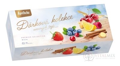 APOTHEKE KOLEKCIA Darčeková - prémiové čaje ovocné, bylinné a pravé čaje (10 druhov) v nálevových vreckách 1x90 ks