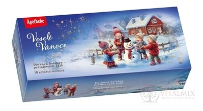 APOTHEKE KOLEKCIA Veselé Vianoce - prémiové čaje ovocné a bylinné čaje (10 druhov) v nálevových vreckách 1x90 ks