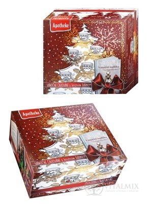 APOTHEKE KOLEKCIA Vianočné čajovanie s herbárom ovocné a bylinné čaje v nálevových vreckách 90x2 g (180 g)