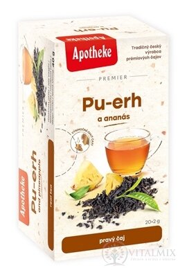 APOTHEKE PREMIER Pu-erh a ananás pravý čierny čaj v nálevových vreckách 20x2 g (40 g)