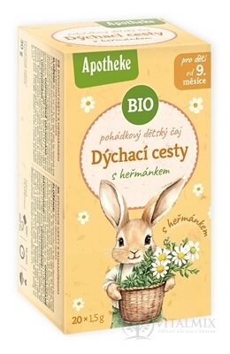 APOTHEKE ROZPRÁVKA Dýchacie cesty s rumančekom Bio bylinný čaj (od ukončeného 9. mesiaca) 20x1,5 g (30 g)