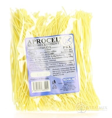 APROCEL - NÍZKOBIELK. CESTOVINY - niťovky 1x250 g