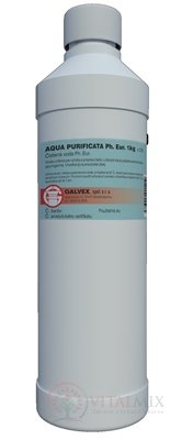 Aqua purificata Ph.Eur. - GALVEX Čistená voda 1x1 kg
