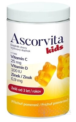 ASCORVITA Kids želé medvedíky, príchuť pomaranč 1x60 ks