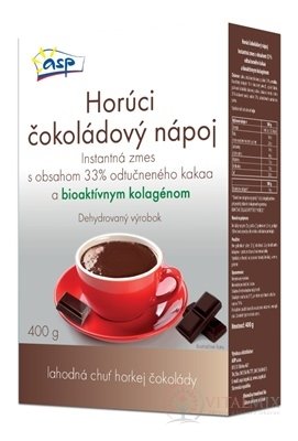 asp Horúci ČOKOLÁDOVÝ NÁPOJ s bioaktívnym kolagénom, práškový 1x400 g