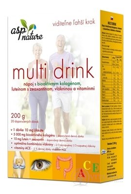 asp MULTI DRINK NÁPOJ s bioaktívnym kolagénom, práškový 1x200 g